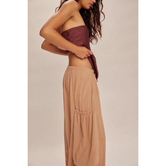 Free People Misty Bay Pants in Cocoa Mousse - Picture 4 of 13